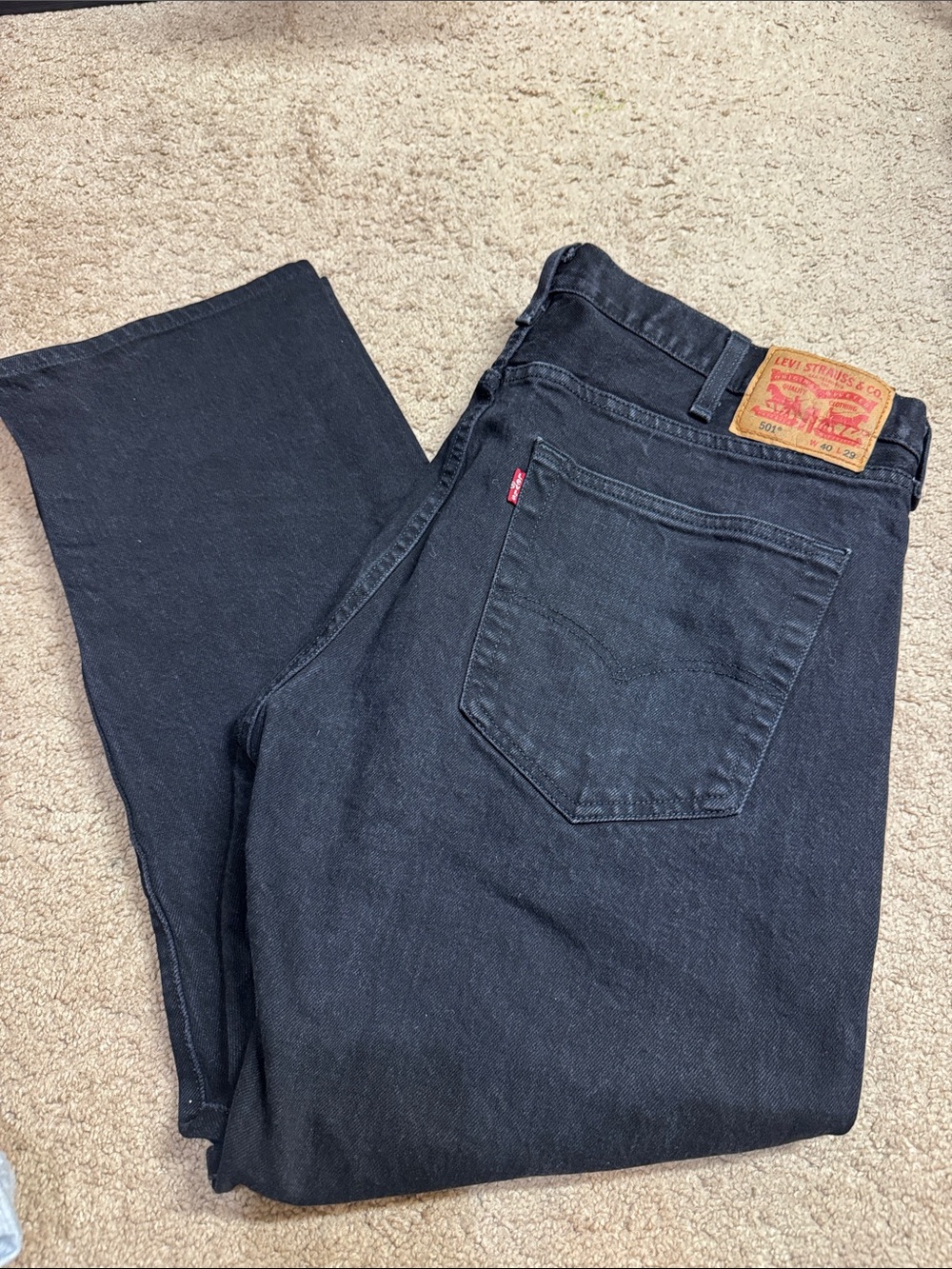Levi's Men's Black Straight Jeans